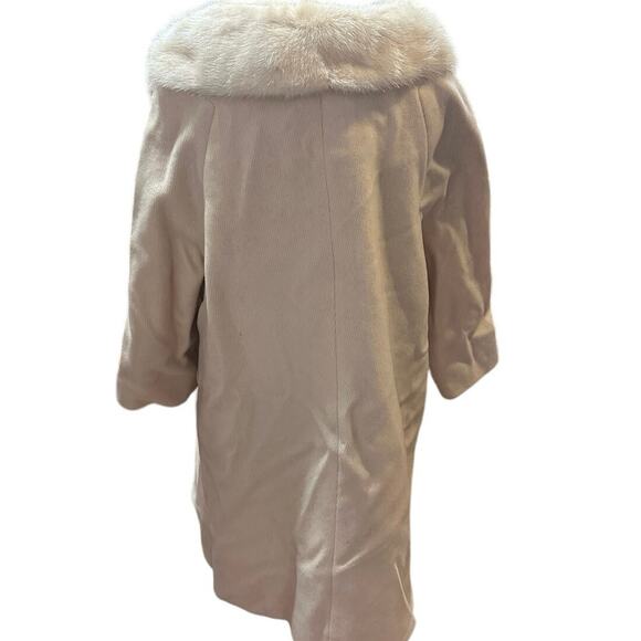 Vintage RARE Everitt-Buelow Wool Coat with Fur Collar 50s Union Made MCM Large - Picture 8 of 16